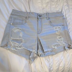EUC Light wash midi American Eagle x Café shorts